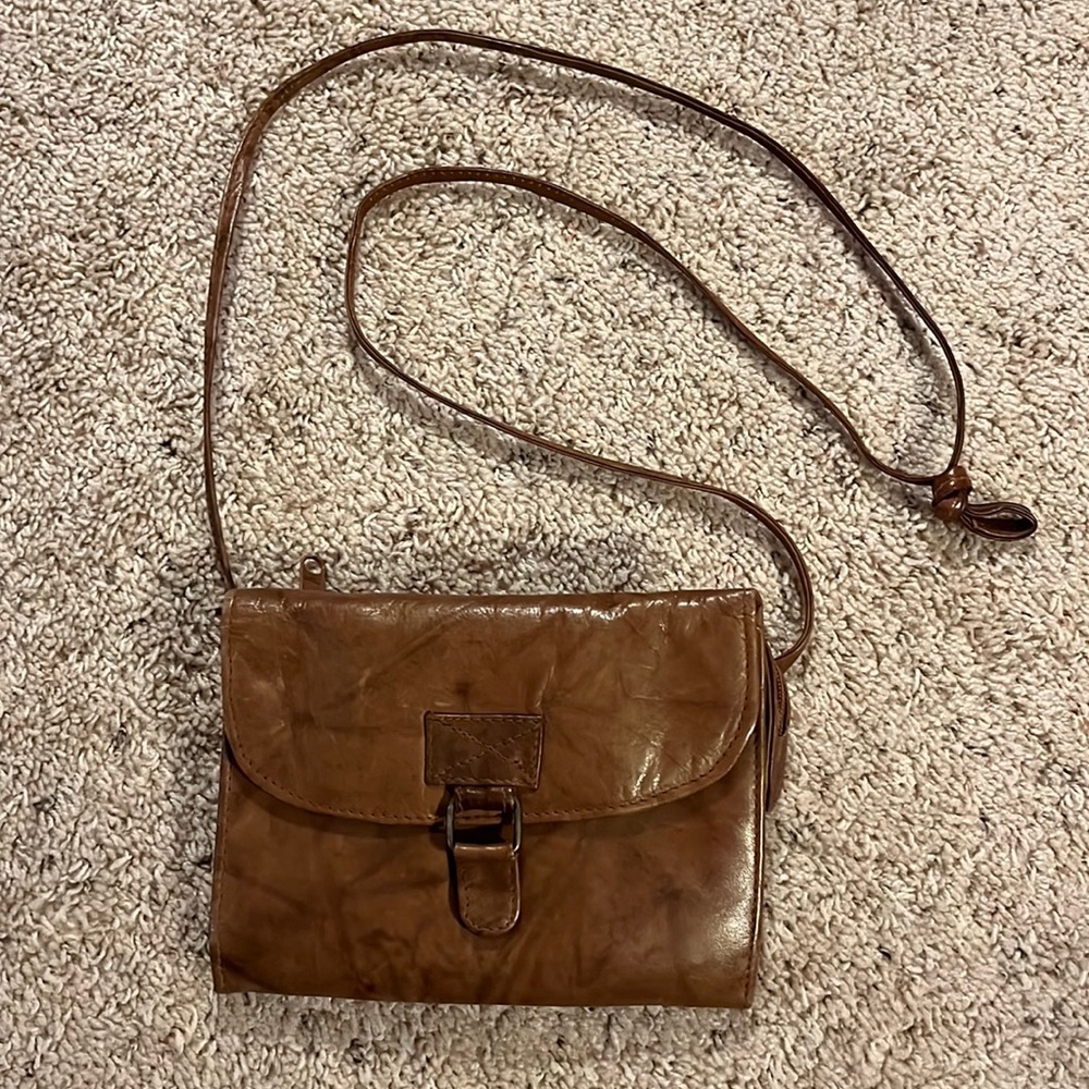 Vintage Wilson’s Leather Brown Wallet Front Crossbody Purse